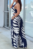 Black Leaf Print Sleeveless Backless Buttons Belted Halter Crop Tops And Wide Leg Pants Vacation Casual Two Pieces Trouser Sets
