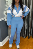 Apricot Zipper Collar Long Sleeve Crop Jackets And Sweatpants Casual Sportswear Two Pieces Jogger Sets