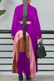 Black Tie High Neck Mesh Long Sleeve Formal Events Pleated Maxi Dress