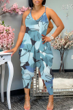Lake Blue Sleeveless Backless Spaghetti Strap Casual Outings Harlan Cami Jumpsuit