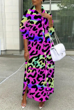 White Black Turndown Collar Shirt-Sleeve Button-Down Front Casual Outings Shirt Maxi Dresses