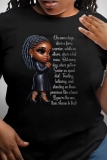 Black Figure Print O Neck Short Sleeve Casual Outing Plus Size Oversize Graphcis T-Shirts