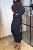 Red Half A Turtleneck Long Lantern Sleeve Backless Tops and Skinny Maxi Skirts Party Club Wear Two Piece Dress Sets