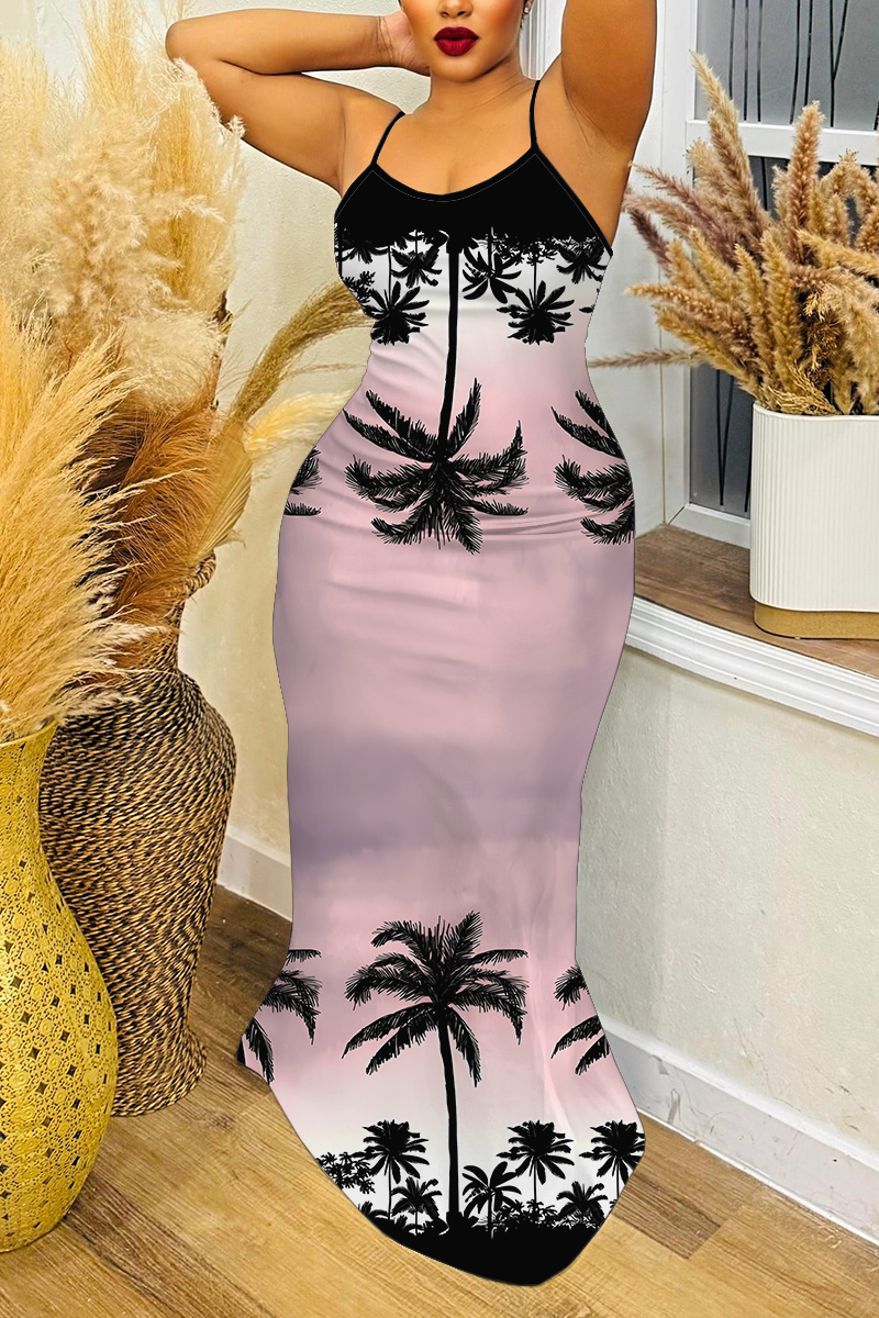 Shoulder Straps Sleeveless Maxi Dress green
