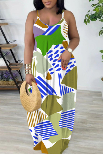 Dark Brown Sleeveless Backless Spaghetti Strap Floor Length Casual Outings Straight Loose Maxi Slip Dresses