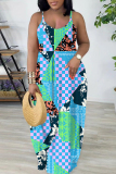 Dark Brown Sleeveless Backless Spaghetti Strap Floor Length Casual Outings Straight Loose Maxi Slip Dresses