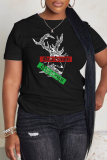 Casual Daily Print Basic O Neck T-Shirts