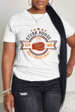 Casual Daily Print Basic O Neck T-Shirts