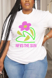 Casual Daily Print Basic O Neck T-Shirts