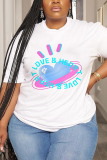 Casual Daily Print Basic O Neck T-Shirts