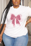 Casual Daily Print Basic O Neck T-Shirts