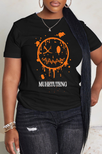 Casual Daily Print Basic O Neck T-Shirts