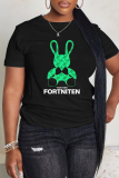 Casual Daily Print Basic O Neck T-Shirts