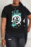 Casual Daily Print Basic O Neck T-Shirts