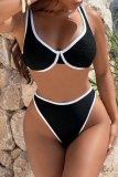 Sexy Hot Patchwork Backless Contrast Swimwears (With Paddings)