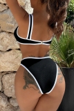 Sexy Hot Patchwork Backless Contrast Swimwears (With Paddings)