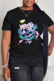Casual Daily Print Basic O Neck T-Shirts