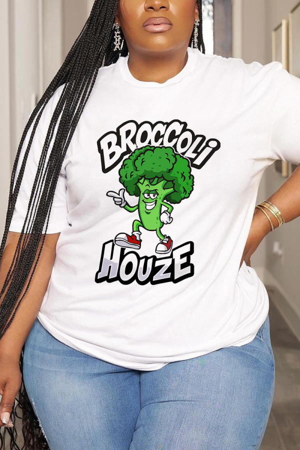 Casual Daily Print Basic O Neck T-Shirts