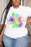 Casual Daily Print Basic O Neck T-Shirts
