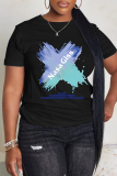 Casual Daily Print Basic O Neck T-Shirts