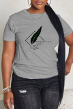Casual Daily Print Basic O Neck T-Shirts