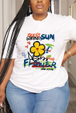 Casual Daily Print Basic O Neck T-Shirts
