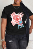 Casual Daily Print Basic O Neck T-Shirts