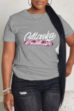 Casual Daily Print Basic O Neck T-Shirts