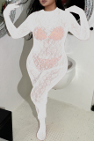 Sexy Hot Solid Color See-Through Backless Lingerie