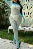 Sexy Hot Solid Color See-Through Backless Lingerie