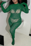 Sexy Hot Solid Color See-Through Backless Lingerie