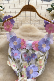 Sexy Flowers Strap Design Sling Dresses