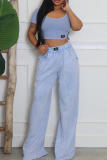 Casual Solid Color Pocket O Neck Short Sleeve Two Pieces