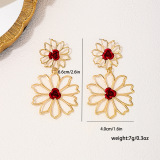 Casual Daily Flowers Hollow Out Earrings