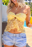 Sexy Solid Color Lace Sequins Strapless Tops