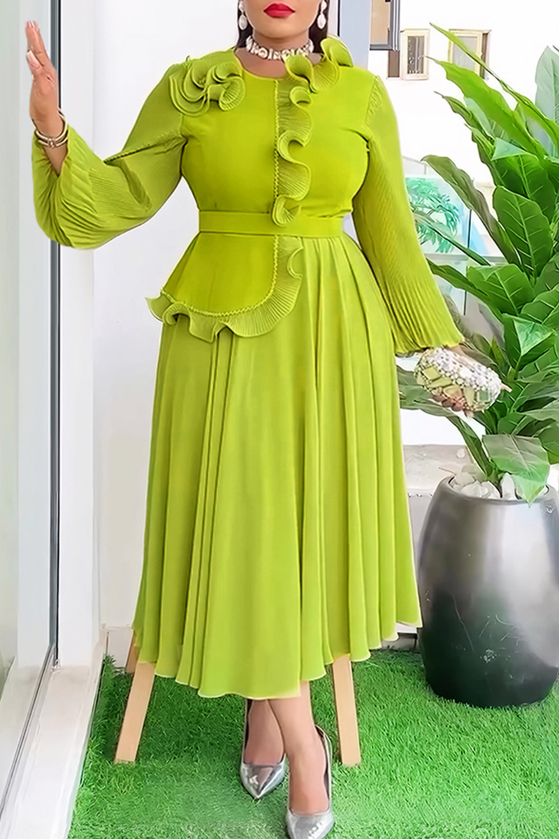 Elegant Solid Stringy Selvedge U Neck A Line Dresses