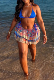 Sexy Print Loose Mid Waist Speaker Full Print Bottoms