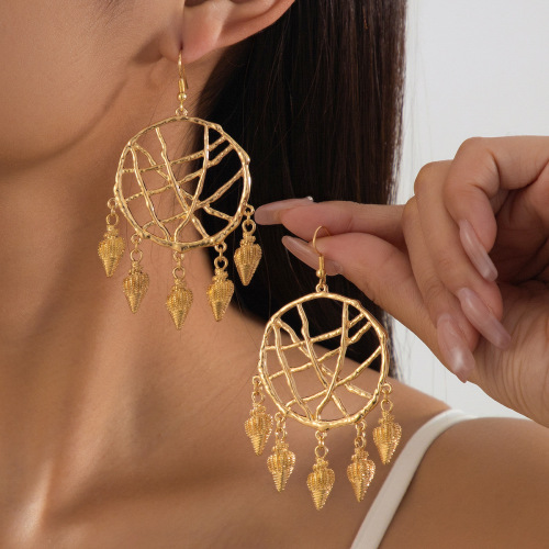 Casual Vacation Solid Color Hollow Out Earrings
