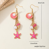 Casual Fringed Trim Pearls Decor Earrings