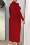 Elegant Solid Color Patchwork Cardigan Collar Long Sleeve Two Pieces