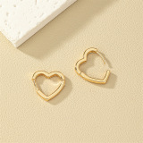 Daily Heart Shaped Hollow Out Earrings