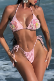 Sexy Flowers Strap Design Swimwears