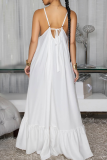 Sexy Print Backless Spaghetti Strap Long Dresses
