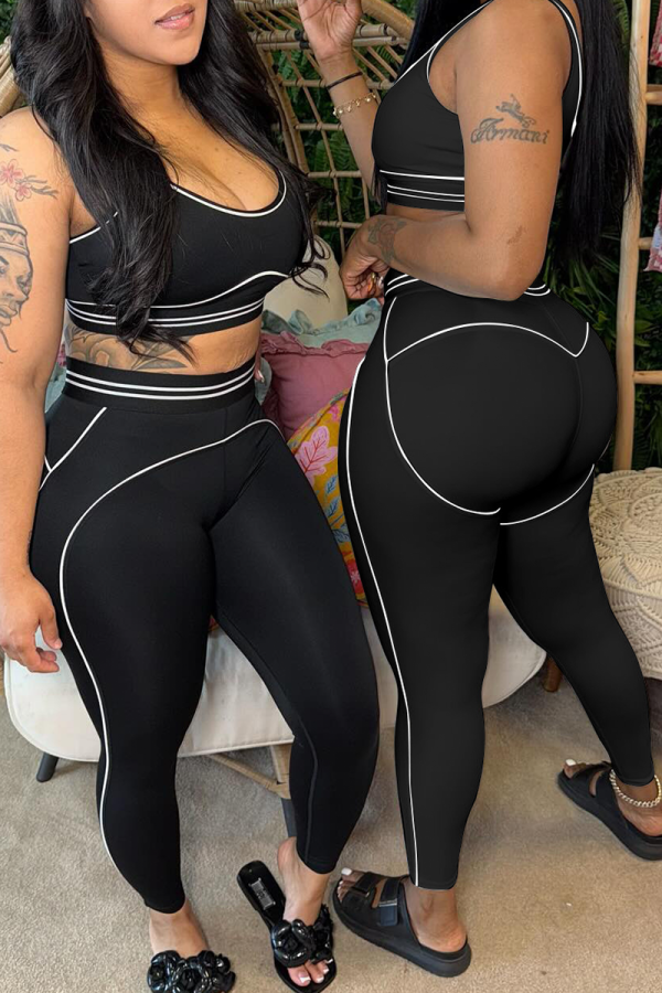 Sportswear Solid Color Patchwork
