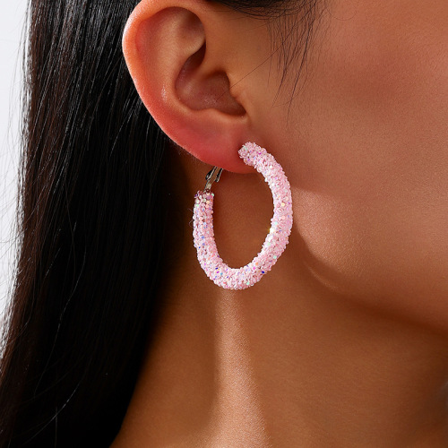 Geometric Circle Color Full Sky Star Star Earrings For Women