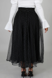 Casual Polka Dot Mesh Loose Speaker Patchwork Bottoms