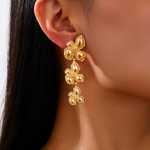 Daily Flowers Metal Accessories Trim Earrings