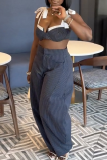 Sexy Stripe Strap Design Spaghetti Strap Sleeveless Two Pieces