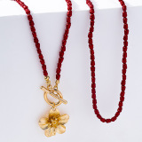 Daily Flowers Pearls Decor Necklaces