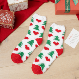 Daily Santa Claus Christmas Tree Contrast Sock